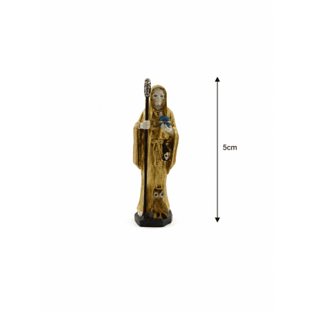 Figura Resina Santa Mort Daurada 5cm de llauna