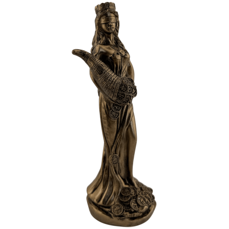Resinfigur Lyckogudinnan 15 cm rund bas