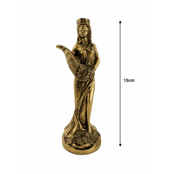 Figurine en résine Déesse de la Fortune, socle rond de 15 cm