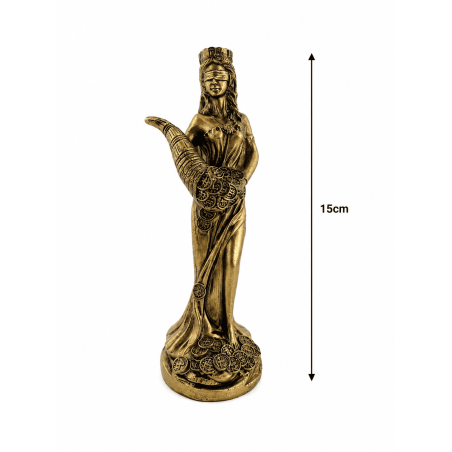 Figurină din rășină Zeița Norocului cu bază rotundă de 15 cm