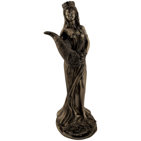 Resinfigur Lyckogudinnan 20 cm rund bas