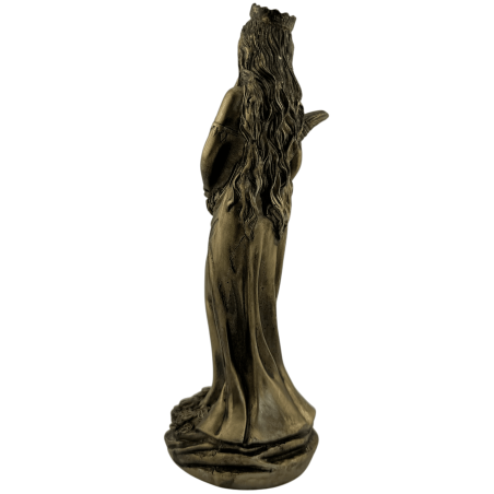 Figurine en résine Déesse de la Fortune, socle rond de 20 cm