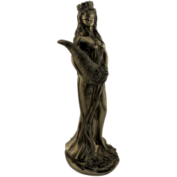 Harzfigur Göttin des Glücks, runder Sockel (20 cm Durchmesser)