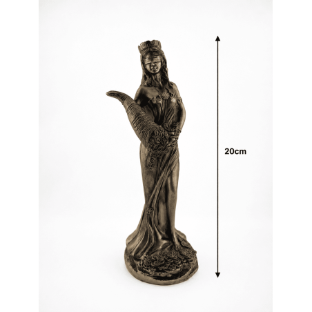 Figura Resina Diosa de la Fortuna 20cm base redonda