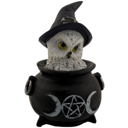 Figurină din rășină Bufniță Wicca Cauldron...