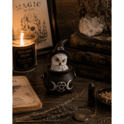 Figura Resina Mussol Wicca Calder Triple Lluna Barret Morat 7,7x6,2x10cm