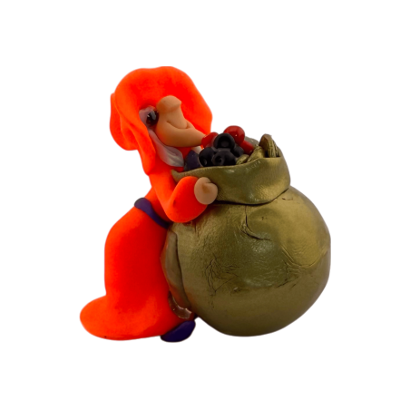 Skyddshäxa med kittel 6x5cm - Esoterisk amulett
