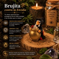 Brujita Contra la Envidia con Caldero 6x5cm - Amuleto Esotérico