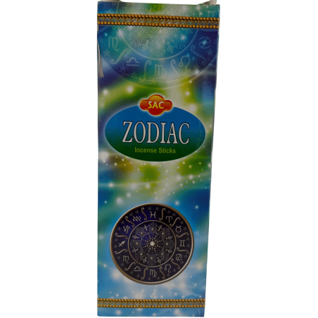 SAC Zodiac Incense - Box of 6 hexagonal packs of 20 sticks each, 120 incense sticks