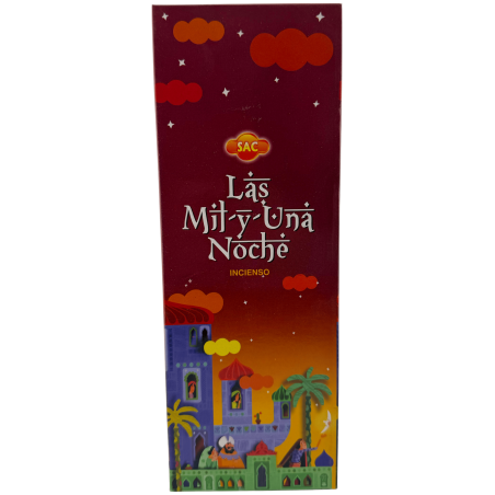 SAC Incense One Thousand and One Nights - Box of 6 hexagonal packs of 20 sticks each, 120 incense sticks