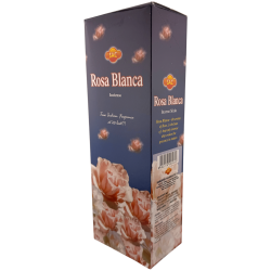 SAC White Rose Räucherstäbchen – Schachtel mit 6 sechseckigen Packungen à 20 Stäbchen, insgesamt 120 Räucherstäbchen