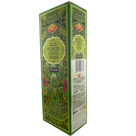 Encens SAC Aigua Florida Neta Casas - Caixa de 6 paquets hexagonals de 20 barretes 120 barretes d'encens