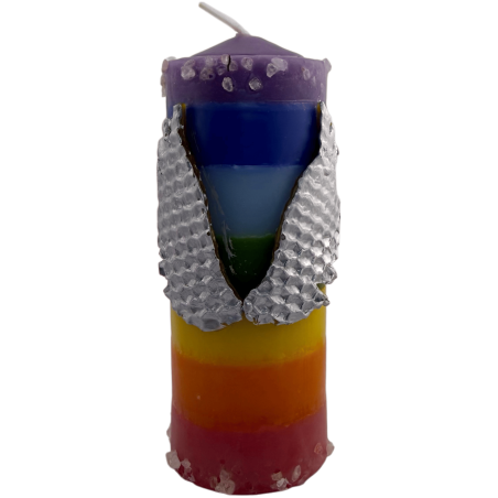 Lumânare Ezoterică Consacrată Specială 7 Arhangheli Toate Capetele 14x6cm