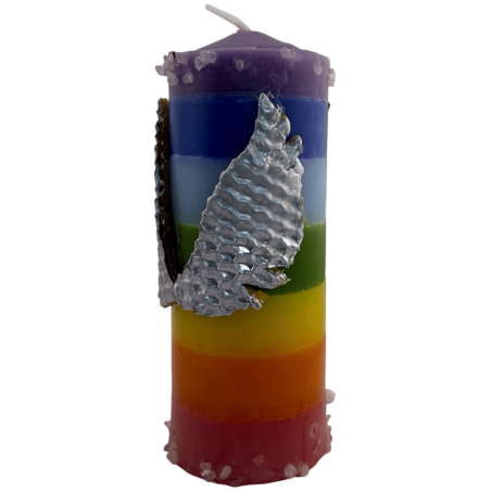 Speziell geweihte esoterische Kerze, 7 Erzengel, alle Enden, 14 x 6 cm