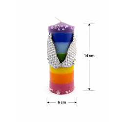 Specjalna świeca konsekrowana ezoteryczna 7 Archaniołów Wszystkie końce 14x6 cm