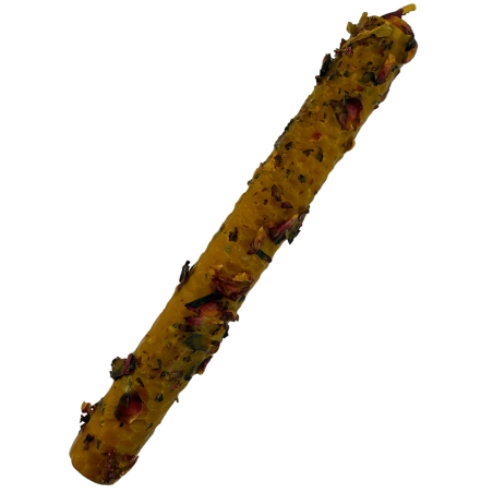 Vela de Miel con Rosas - 100% Cera de Abeja Auténtica - Atraer el amor, endulzar relaciones o fomentar el amor propio