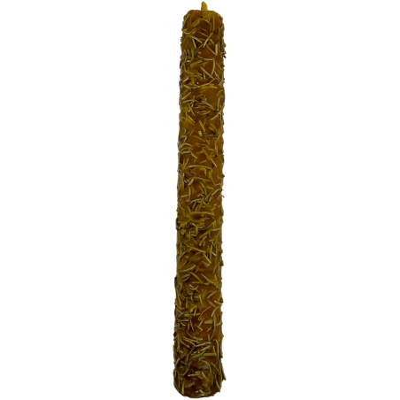 Vela de Mel com Alecrim - 100% Cera de Abelha Genuína - Limpeza, Prosperidade, Contra Energias Negativas, Clareza, Proteção