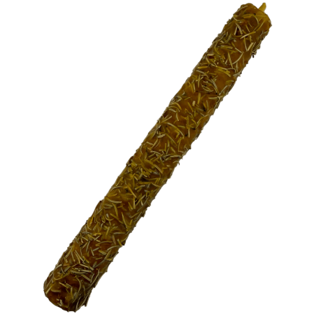 Vela de Mel com Alecrim - 100% Cera de Abelha Genuína - Limpeza, Prosperidade, Contra Energias Negativas, Clareza, Proteção