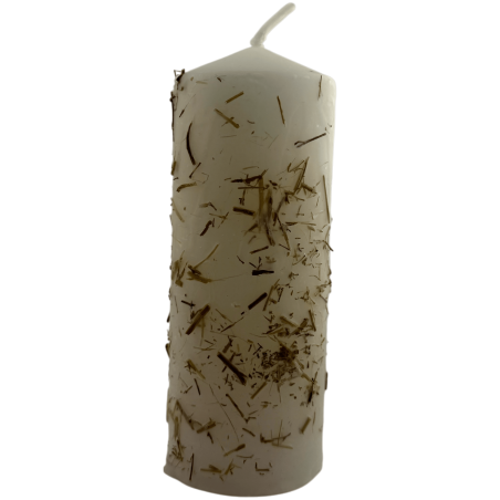 Bougie aux herbes de Saint Benoît - Bougie ésotérique 14x6cm - Protection contre les malédictions