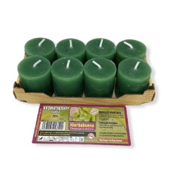 Pack 8 Velas de Hierbabuena Esotéricas 3,8x3,5cm - Velas y Aromas