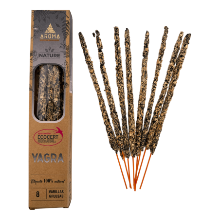 Yagra AROMA Nature Organic Incense - 8 sticks, 1 hour duration
