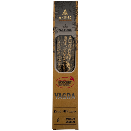 Pack 3x Incienso Orgánico Yagra AROMA Nature - 8 varillas 1h duración