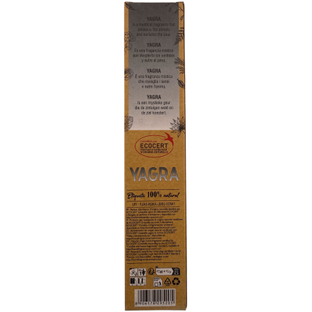 Pack 3x Encens Orgànic Yagra AROMA Nature - 8 varetes 1h durada