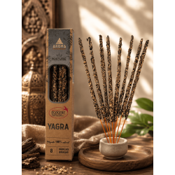 Pack of 3 Yagra AROMA Nature Organic Incense - 8 sticks, 1 hour duration