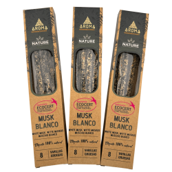 Lot de 3 encens bio au musc blanc AROMA Nature...