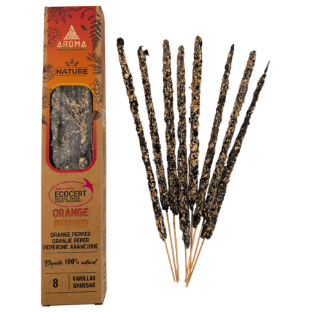 Incienso Orgánico Naranja Pimienta AROMA Nature - 8 varillas 1h duración