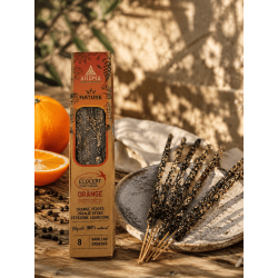 AROMA Nature Bio-Räucherstäbchenbox Orangenpfeffer - 12 Schachteln mit je 8 dicken Stäbchen