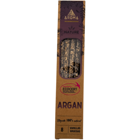 Incienso Orgánico Argán AROMA Nature - 8 varillas 1h duración
