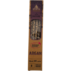 Caixa Encens Orgànic Argan AROMA Nature - 12 capsetes de 8 barretes gruixudes