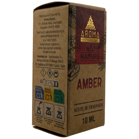 Huile parfumée ambrée, parfums aromatiques 10 ml.