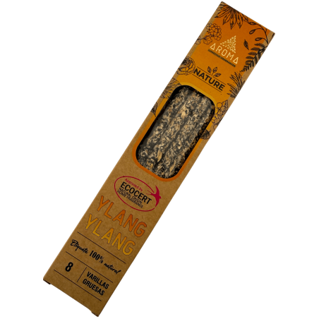 AROMA Nature Organisk Ylang Ylang Rökelse - 8 pinnar, 1 timmes varaktighet