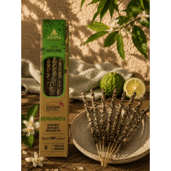Incenso de Bergamota Orgânico AROMA Nature - 8 varetas, duração de 1 hora
