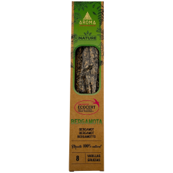 Pack 3x Encens Orgànic Bergamota AROMA Nature - 8 varetes 1h durada