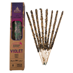 Encens violet bio AROMA Nature - 8 bâtonnets, durée 1 heure