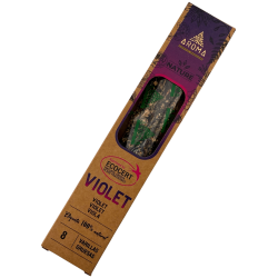 AROMA Nature Organic Violet Incense – 8 patyczków, czas działania 1 godziny