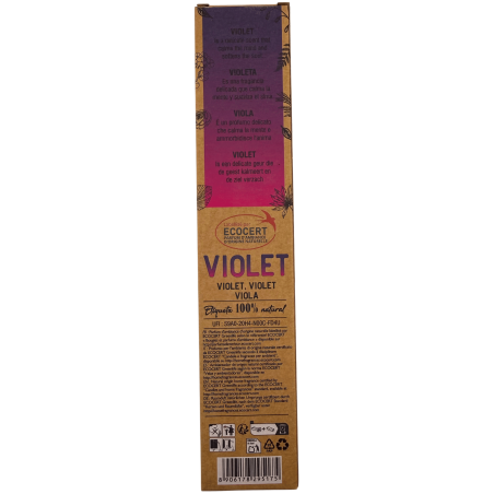 Encens violet bio AROMA Nature - 8 bâtonnets, durée 1 heure