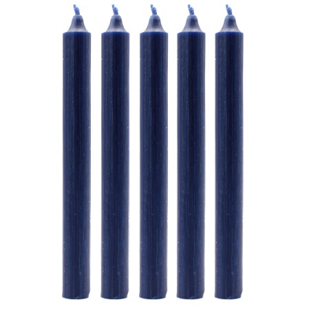 Velas a granel de color sólido - Azul marino rústico - Paquete de 10  - 5