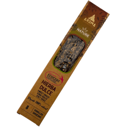 Tămâie organică cu iarbă dulce AROMA Nature - 8 bețișoare, durată 1 oră