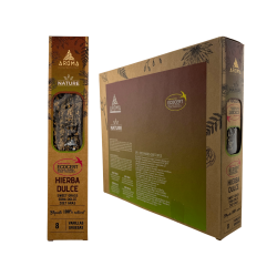 Coffret d'encens bio aux herbes douces AROMA naturel - 12 boîtes de 8 bâtonnets épais