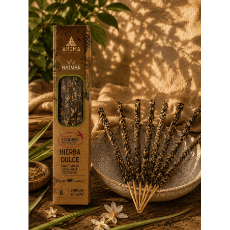 Caixa de Incenso Orgânico AROMA de Ervas Doces Nature - 12 caixas com 8 varetas grossas cada