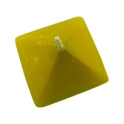 Vela Pirámide Amarilla 10x10x7 - Vela Esotérica