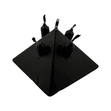 Pyramid Candle with 5 Wicks, Black, 10x10x7 cm - Esoteric Candle