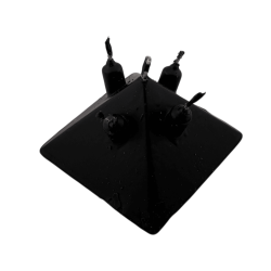 ピラミッド型キャンドル（芯5本）、ブラック、10x10x7cm - エソテリックキャンドル