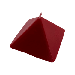 Candela piramidale rossa 10x10x7 - Candela esoterica