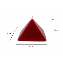 Rote Pyramidenkerze 10x10x7 - Esoterische Kerze