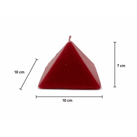 Rött pyramidljus 10x10x7 - Esoteriskt ljus